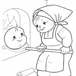 раскраска колобок